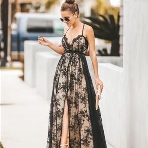 Vici Sweet Devotion Convertible Lace Maxi Dress